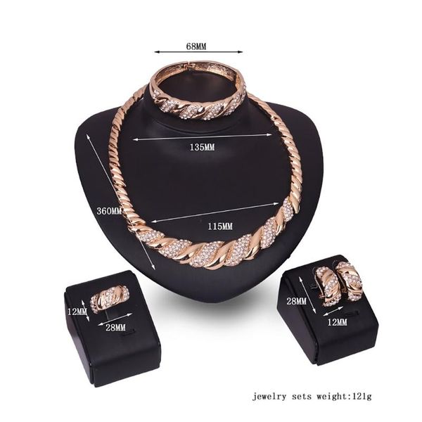

61154175 girls ornament set delicate alloy lady necklace charming women bracelet pair ear stud vintage female fingle ring hot, Silver