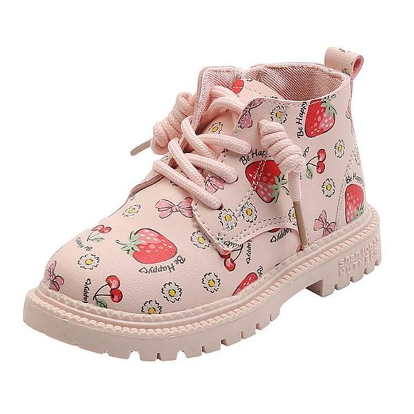 

2020 новые осень девочки симпатичные сапоги кожаные мода дети короткие мартина сапоги резиновые уотели удобные детские сапоги высокое качест, Black