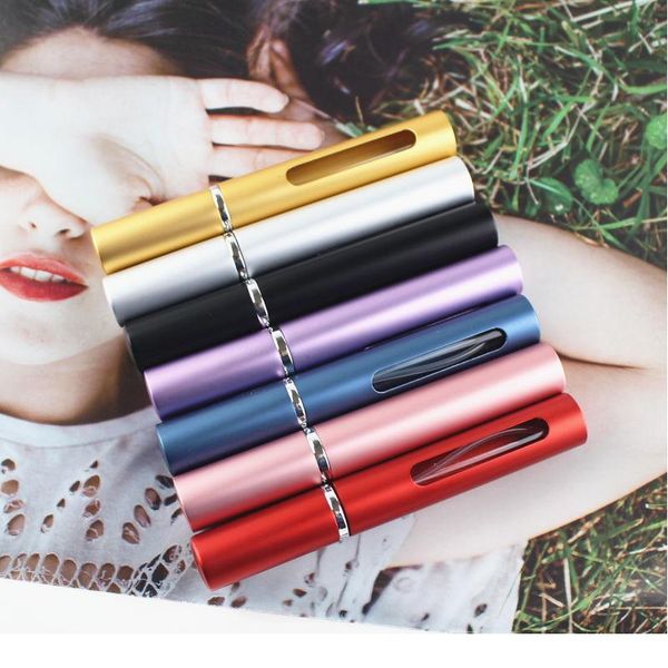 

5ml empty perfume glass bottle refillable aluminum spray makeup atomizer womens atomiser sprayer tra qylbzr