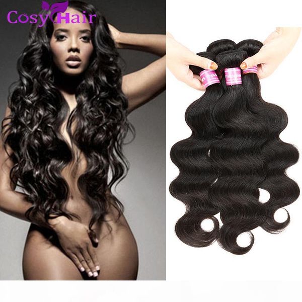 

brazilian indian malaysian body wave hair indian body human hair brazilian virgin human hair extensions 5pcs lot natural black by cosy