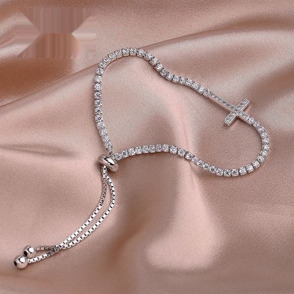 

jqtpb регулируемого циркона cross женщин нового ins chaowang красного студента персонализированного друг браслет braceletnational braceletmi, Golden;silver