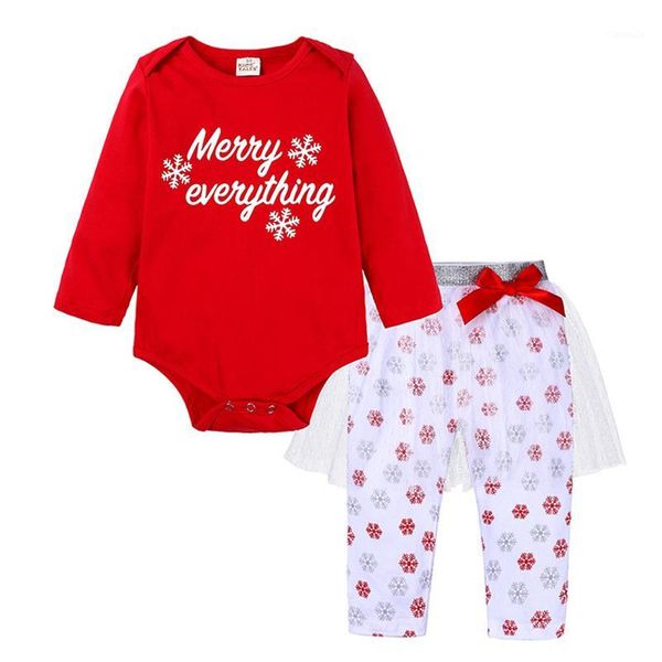 

clothing sets 2021 infant baby boys girls christmas toddler suit long sleeve romper pants 2pcs set1, White