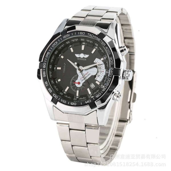 

business all men's steel winner hollow out watch automatic mechanical watch jmrwmpmr, Slivery;brown