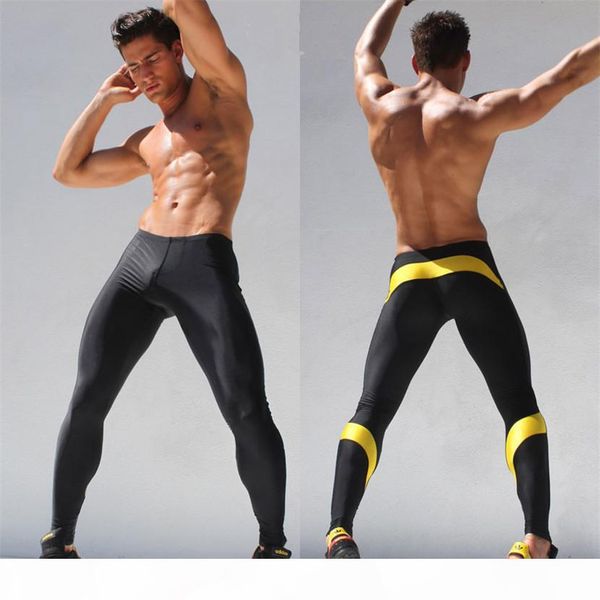 

мужские тренировки фитнес compression леггинсы брюки bottom bdlj мужчины crossfit вес подъемное бодибилдинг кожи лосины брюки m-xxl sh190828, Black
