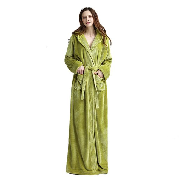 

2021 new oversized fall long solid winter thick female hood low-cut shirt with striped pockets ladies sleepwear cbd5, White