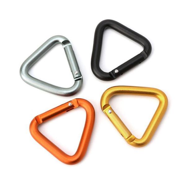 

triangle carabiner outdoor camping hiking keychain snap clip hook kettle buckle triangle c qylnwj