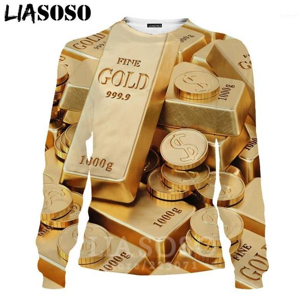 

men's hoodies & sweatshirts liasoso gold sweatshirt 3d print glow diamond men's shirt long sleeve fun women harajuku hip hop men s, Black