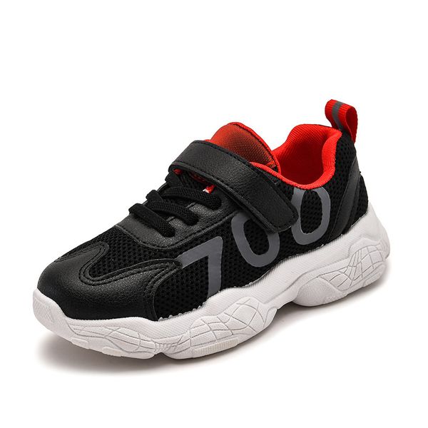 

new children's boy girls sports running shoes fashion sneakers spring summer autumn and winter seasons badminton shoe, Black;red