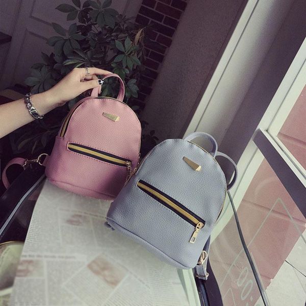 

women mini backpack pu leather college shoulder satchel school rucksack bag ser88