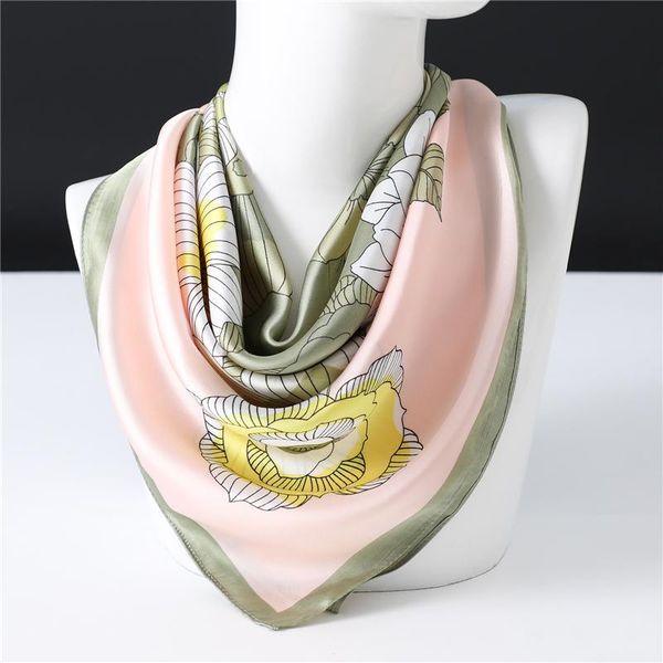 

hangzhou china silk floral pattern silk scarf women spring summer new square scarf foulard bandana neckerchief wmtfrv bdesybag, Blue;gray