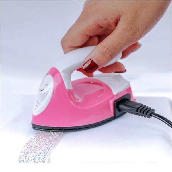 

5 roll sewing trim crystal motif strass fix rhinestones tape applicator ribbon with rhinestone iron on appliques for qylwci, Black