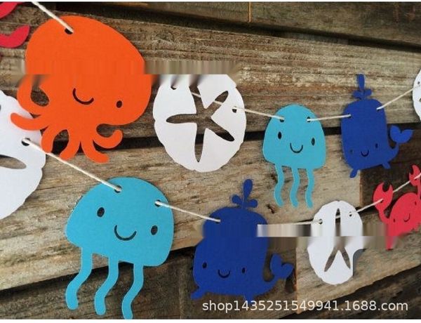 

ybe0t ocs ocean series ocs jellyfish dolphin crab theme decoration flower baby formal dressparty dress banner ocean series starfish s