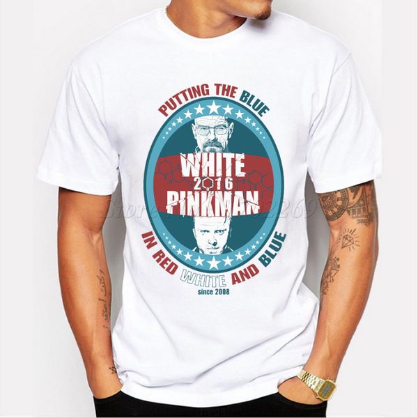 

white pinkman logo printed breaking bad short sleeve retro letter male casual novelty funny tee sport sweatshirt hoodie t shirt