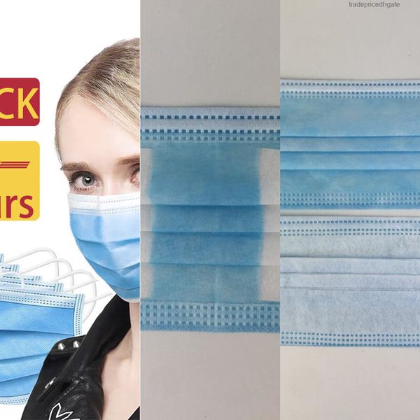 

face delivery 3-10 the mask united disposable states,blue 3 layer breathable elastic earrings to prevent dust pollution