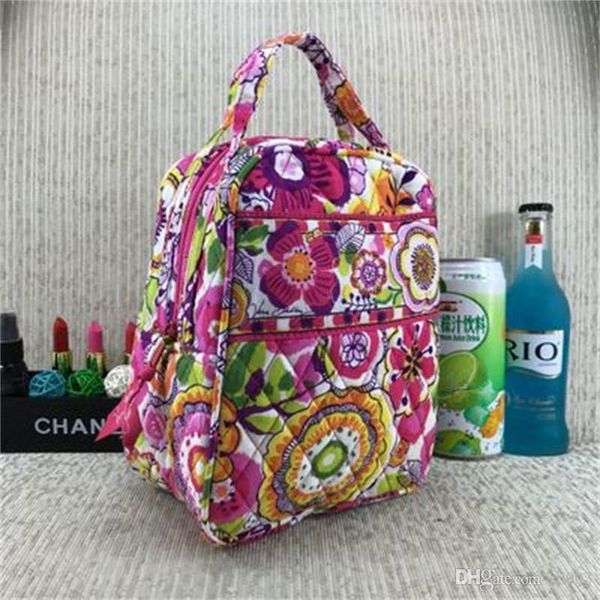 

pastoral style printing lunch bag children picnic insulated coolers bags vb outdoor picnic flower bag retro 16jy h1