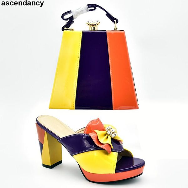 

designer shoes women luxury 2021 italian shoes with matching bags set decorated with rhinestone nigerian and matching bags, Black