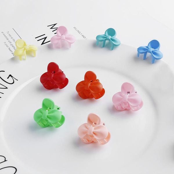 

20pcs candy colors hair claws children's hair accessories korea solid cute hairpin baby girls barrette mini bow hair clips 2.5cm wmttbq, Black;brown