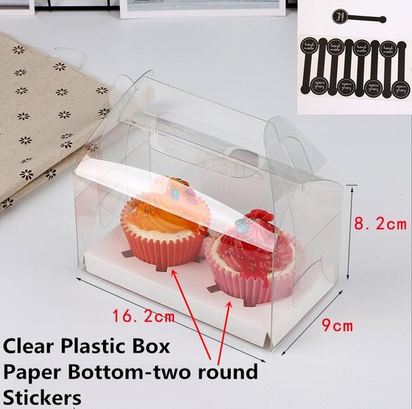 

lbsisi life 10pcs cake food kraft paper box with handle boxes christmas birthday wedding party candy gift packing with sticker wmtega