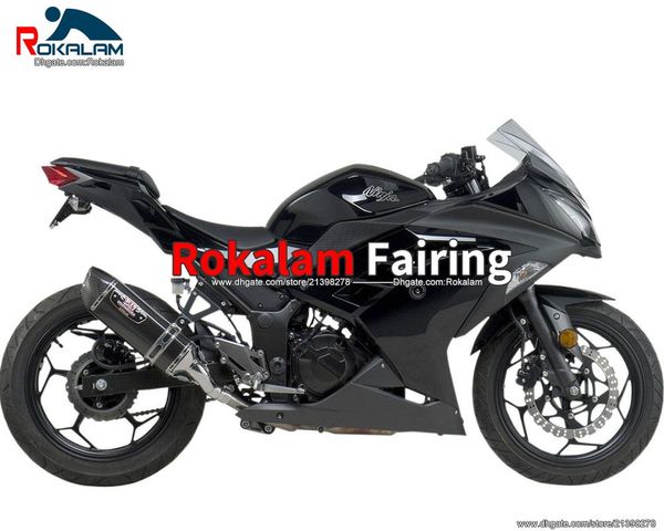 Peças para o corpo Preto para Kawasaki Ninja 300 300R EX300 2013 2014 2015 2016 Feedings ex 300 13-16 Fairing de motocicleta (moldagem por injeção)