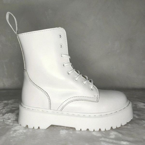 

size34-41 chunky motorcycle boots for women autumn 2020 fashion round toe lace-up combat boots ladies shoes #930x