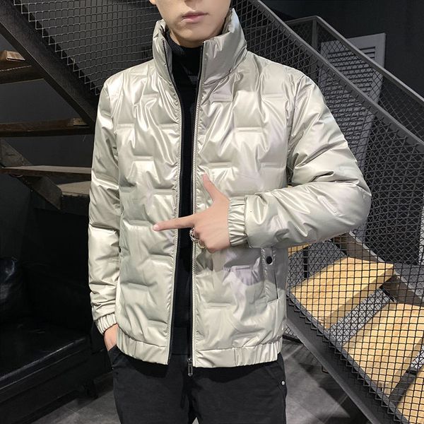 

down jacket men's 2020 new brand short stand collar light and handsome trend spirit fashion off season coat, Black