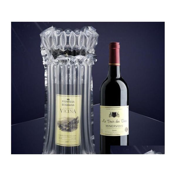 

air column inflatable wine bag air cushion bubble glass protected bag protective inflatable bubble wine wrap bag for bottle lfuki