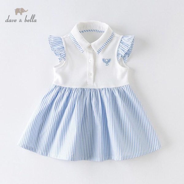 

dbj14043 dave bella summer baby girl's princess letter striped dress children fashion party dress kids infant lolita clothes, Red;yellow