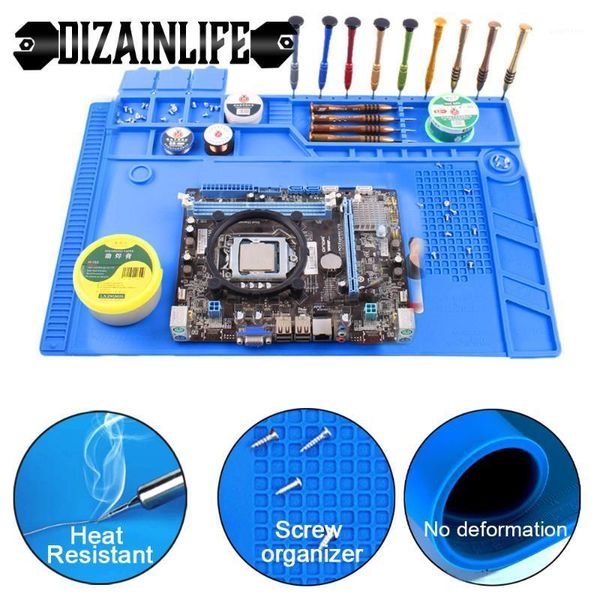 

esd heat insulation working mat magnetic computer repair mat insulator platform heat-resistant bga soldering station iron phone1