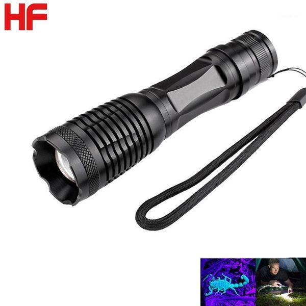 

2in1 uv torch linternas t6 395nm ultraviolet detector light for camping carpet pet urine catch scorpions1