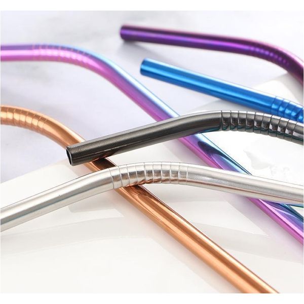 

juice party bar colorful stainless steel drinking straw straight bent reusable straws 215mm dia 6mm party bar ac sqclut wphome