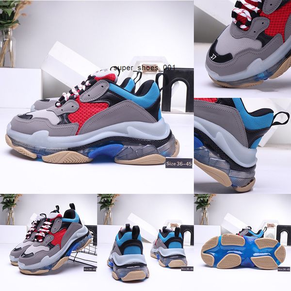 

triple s men women designer casual dad running shoes vintage platform sneakers black paris 17fw luxuries tennis flat trainers
