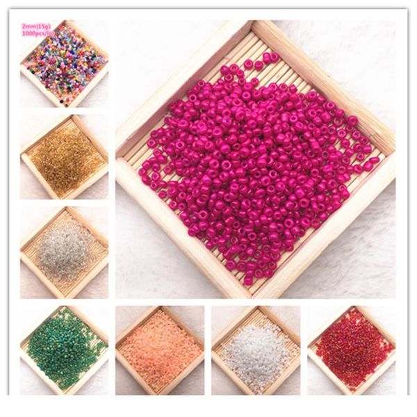 

1000pcs/lot(15g) 2mm charm czech glass seed spacer beads for jewelry making handmade diy findin jllnmp
