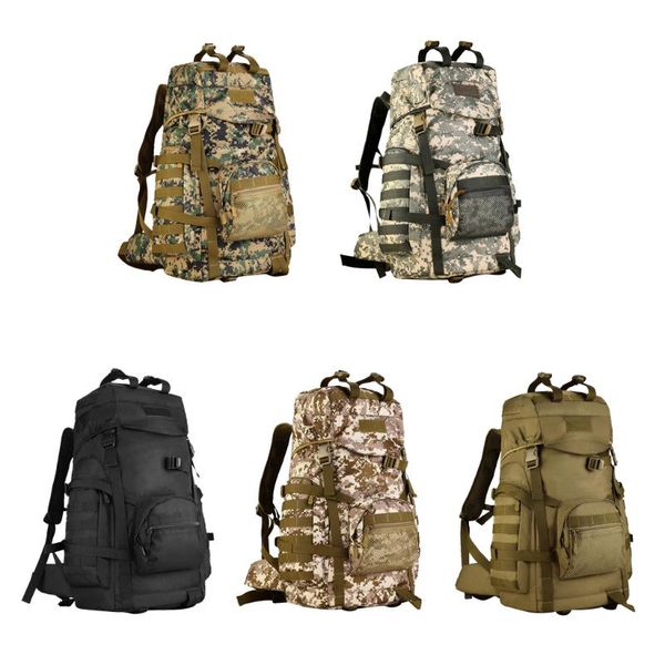 

60l backpacking gear hiking backpack army molle bag outdoor bag for camping hunting mountaineering camo