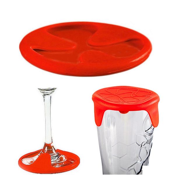 

wholesale- 2 in 1 heat resistant anti-slip sile wine bottle goblet drink coasters mat jllfiq insyard