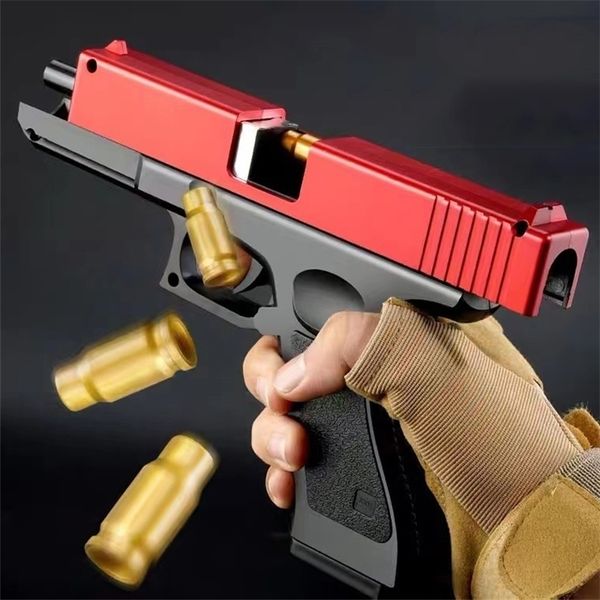 

5444shell ejecting glock airsoft pistol manual soft bullet toy gun weapon children armas blaster soutdoor games boys gifts