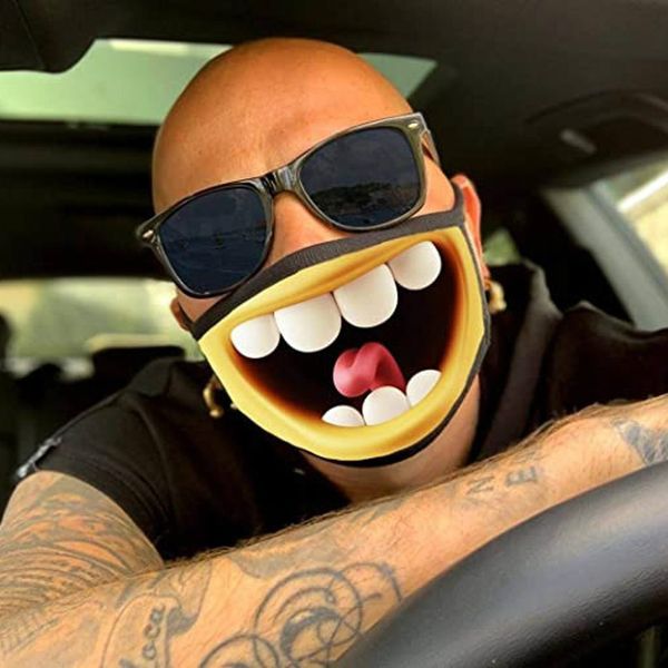 

3d печать spoof маска письма мультфильма мода маска для лица смешного пыла маски ультрафиолетового доказательство роты обложка моющегося мас, Blue