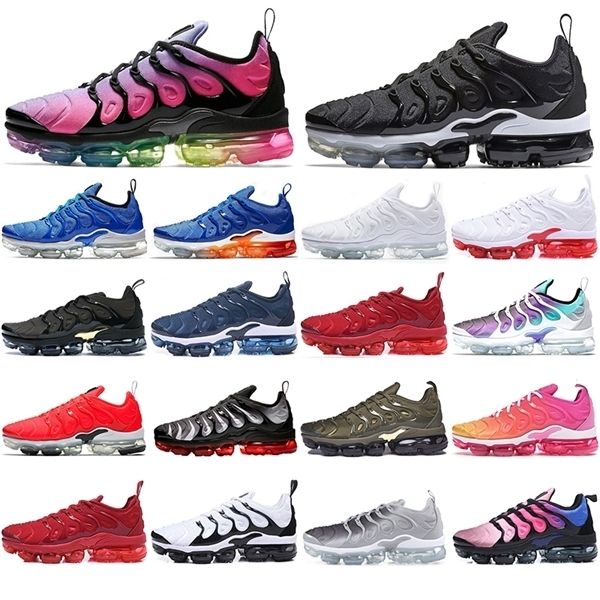 

2021 plus tn running shoes triple black white game royal blue orange targerine mint outdoor breathable mens trainers sport sneakers