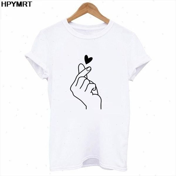 

2021 new t shirts women fashion graphic than heart print harajuku vogue feamle t shirts casual short sleeves tees clothing, White