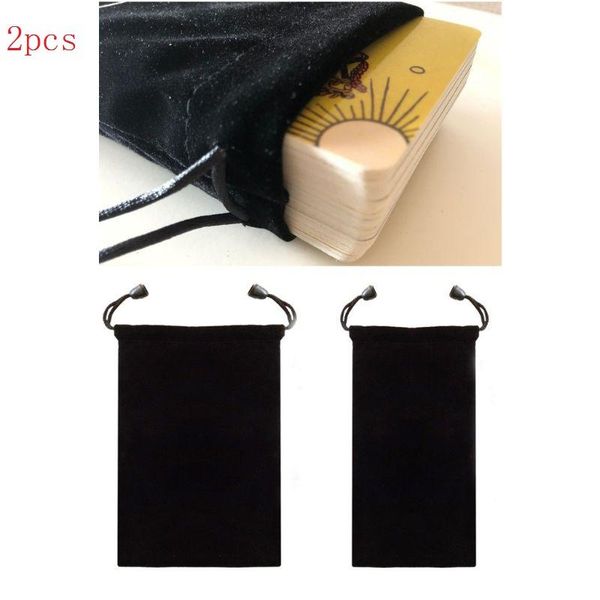 

ootdty 2pcs set black velvet карта таро сумка для хранения настольные игры аксессуары dice drawstring сумки для хранения сумки bbynix garden