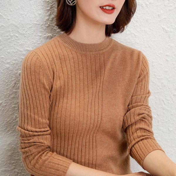 

2021 new fashion winter 100% pure sweater women's neck long cashmere pattern female jumper mesh l4gb, White;black