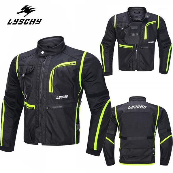

3d mesh breathable motorcycle racing reflective moto jacket men's four seasons locomotive cross-country safe summer coat s-5xl1