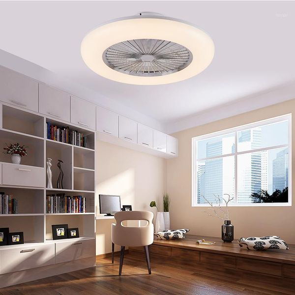 

electric fans 55cm bluetooth ceiling fan smart with lights remote control bedroom decor ventilator lamp air invisible blades silent1