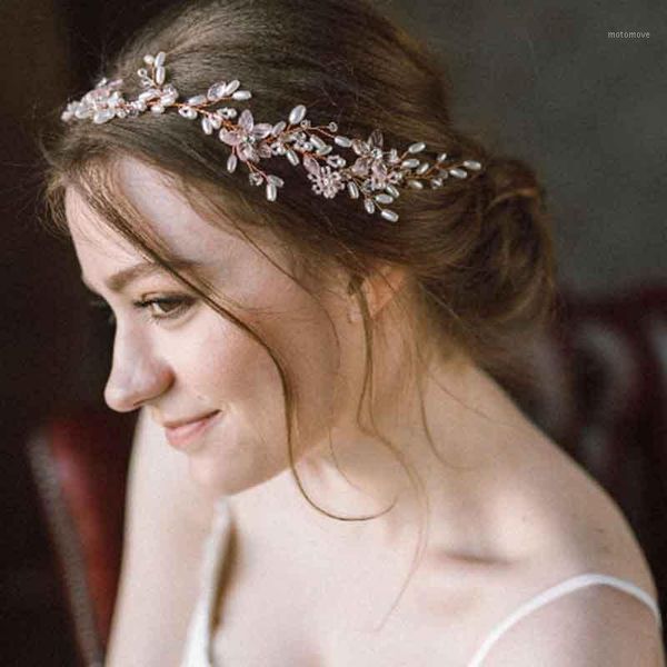 

hair clips & barrettes bride wedding crystal pearls beads headbands flower crown bridal bridesmaid decorations party headdress headpiece ml1, Golden;silver
