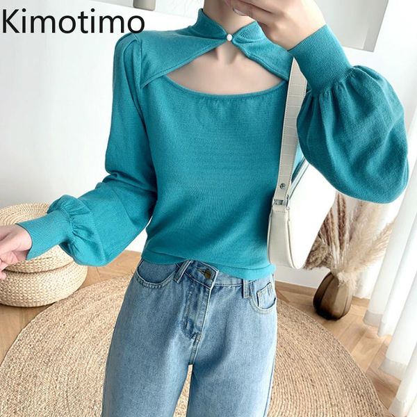 

kimotimo y2k sweater women 2020 autumn red hollow out knitted jumper sweaters casual pullovers korean fashion, White;black
