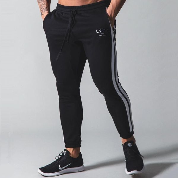 

хлопок бегуны брюки мужчины осень бег sweatpants черный трек брюки gym fitness training брюки мужской спортивные тренировки днищ, Black;blue