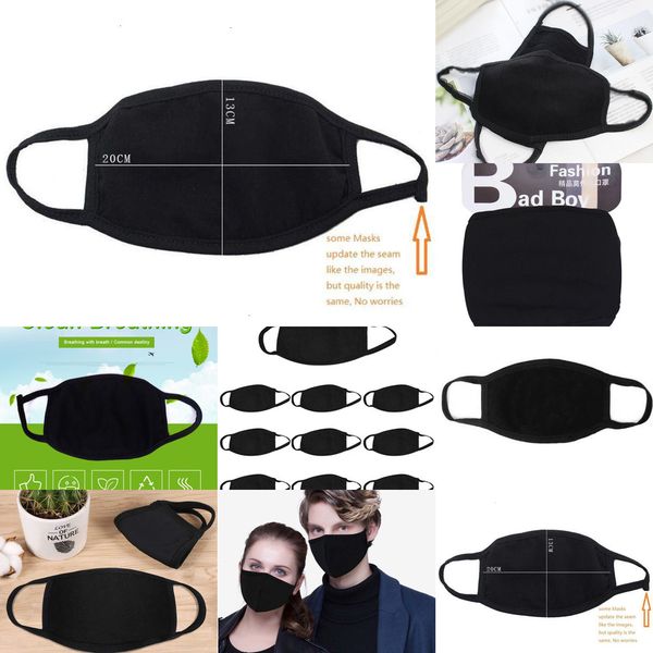 

factory cotton soft fashion designer anti-dust mouth face mask protective masks facemask man woman wearing black 221