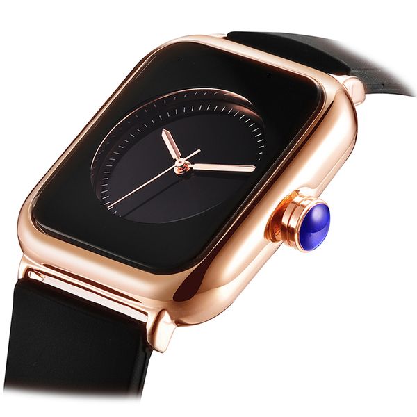 

rectangle watch for men women couple pu band strap male female bracelet wristwatch quartz reloj clock mens womens fashion man wrist watches, Slivery;brown