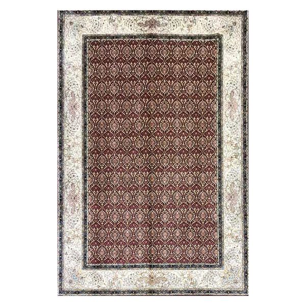 

6x9 футов красный современный дизайн ручной работы шелковый ковер для гостиной