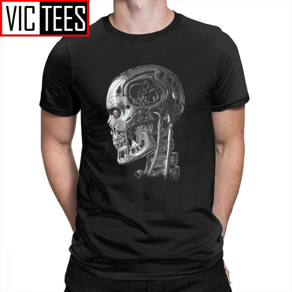 

men's new terminator t-shirt rock men black t shirt cotton retro robot men tees plus size sport hooded sweatshirt hoodie