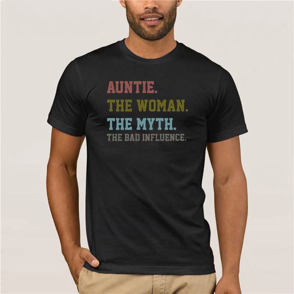 

fashion printed short sleeve brand auntie woman myth the bad inence men's cool short-sleeve t-shirt, White;black